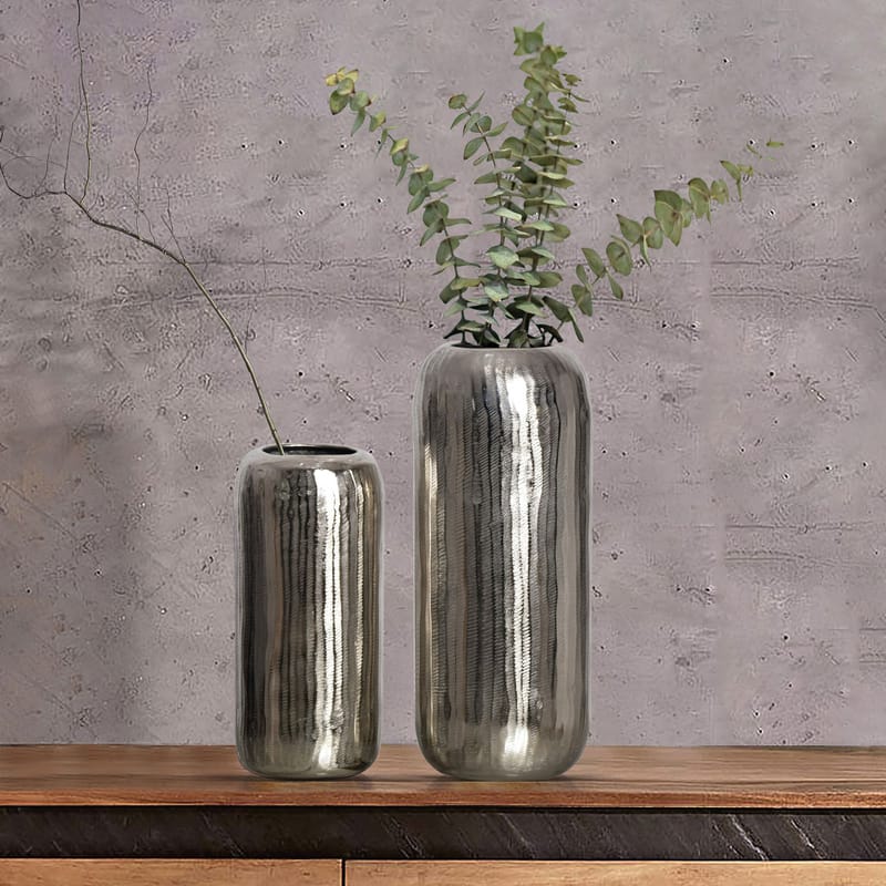 Dalaro Vas 40 cm Set om 2 - silverfärgad - Inredning & dekor - Dekor & inredningsdetaljer