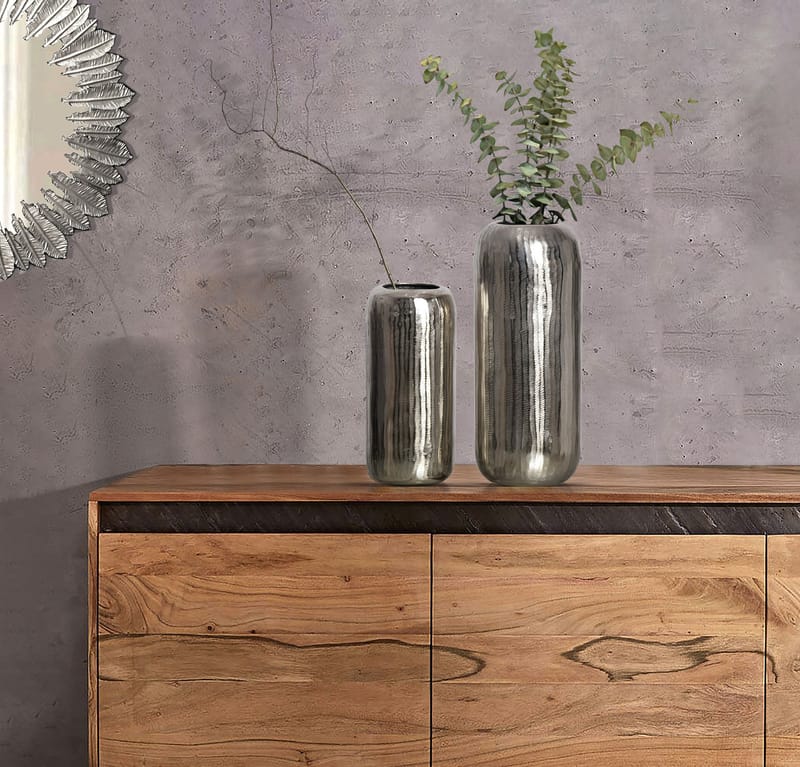 Dalaro Vas 40 cm Set om 2 - silverfärgad - Inredning & dekor - Dekor & inredningsdetaljer