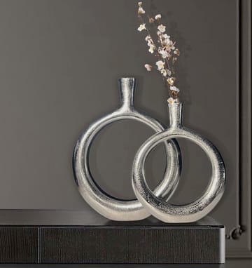 Dalena Vas 45 cm Set om 2 - silverfärgad - Inredning & dekor - Dekor & inredningsdetaljer