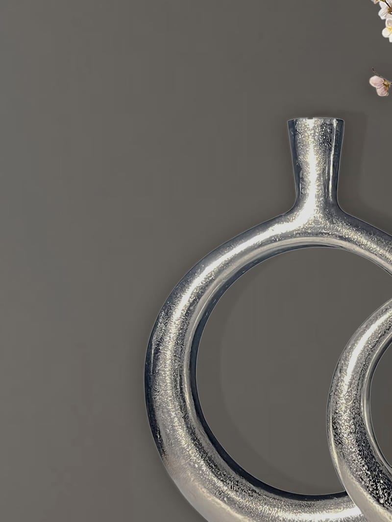 Dalena Vas 45 cm Set om 2 - silverfärgad - Inredning & dekor - Dekor & inredningsdetaljer