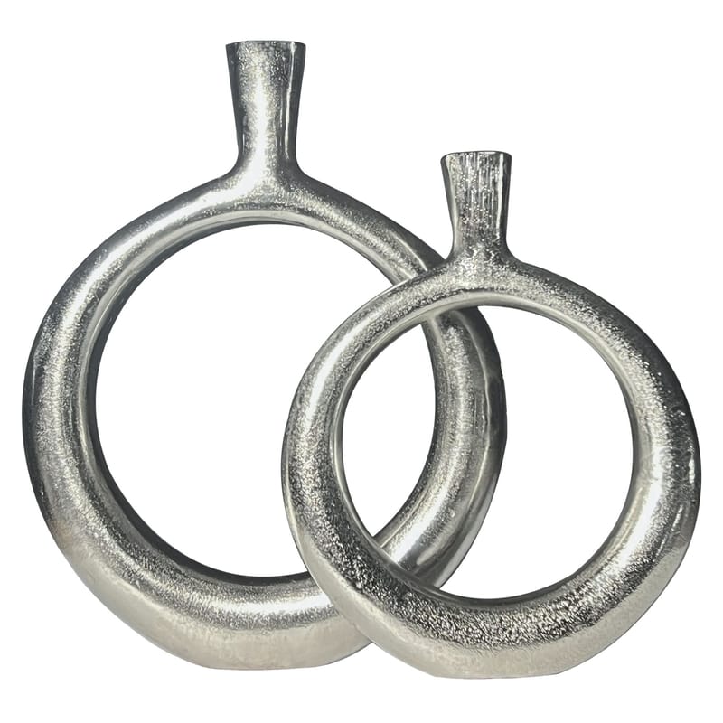 Dalena Vas 45 cm Set om 2 - silverfärgad - Inredning & dekor - Dekor & inredningsdetaljer