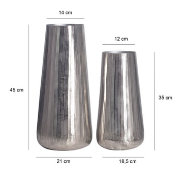 Daleri Vas 45 cm Set om 2 - Silverfärgad - Inredning & dekor - Dekor & inredningsdetaljer