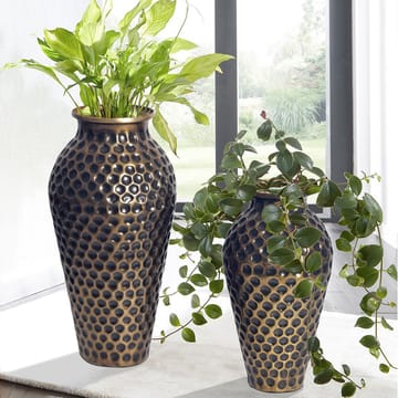 Dalilo Vas 51 cm Set om 2 - Antikguld med mörk patina - Inredning & dekor - Dekor & inredningsdetaljer