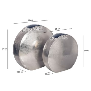 Dalora Vas 34 cm Set om 2 - Silverfärgad - Inredning & dekor - Dekor & inredningsdetaljer
