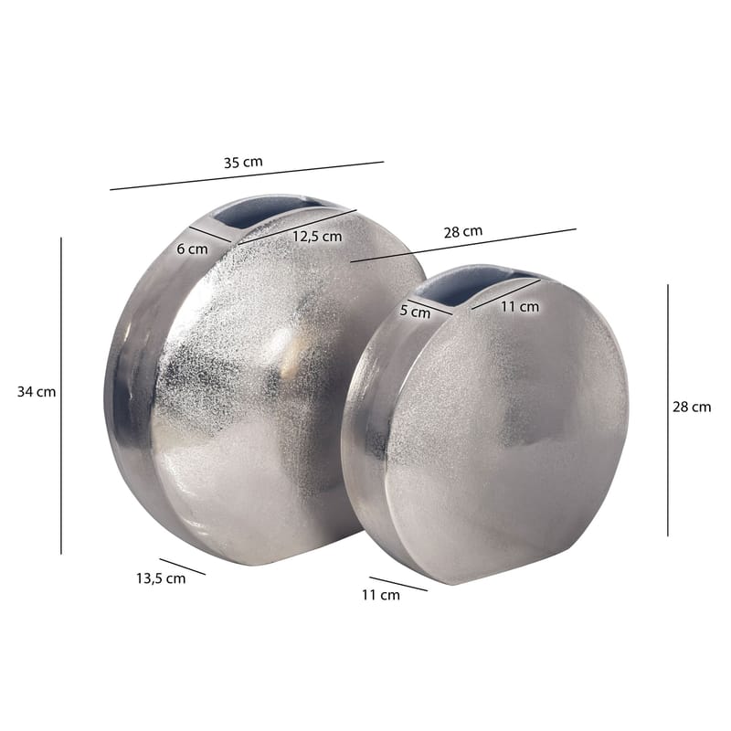 Dalora Vas 34 cm Set om 2 - Silverfärgad - Inredning & dekor - Dekor & inredningsdetaljer