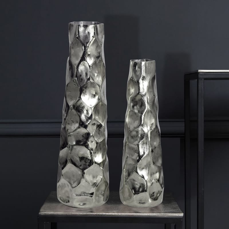 Daluna Vas 49 cm Set om 2 - Silverfärgad - Inredning & dekor - Dekor & inredningsdetaljer