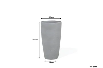 Abdera Kruka 31 cm - Grå - Inredning & dekor - Trädgårdsdekoration - Utomhuskrukor - Blomkrukor