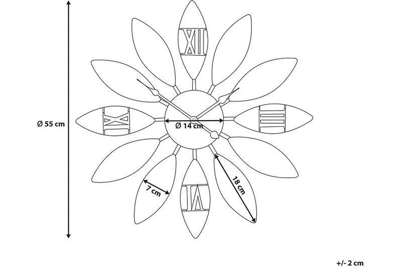 Beinwil Väggklocka 55 cm - Brun - Inredning & dekor - Dekor & inredningsdetaljer