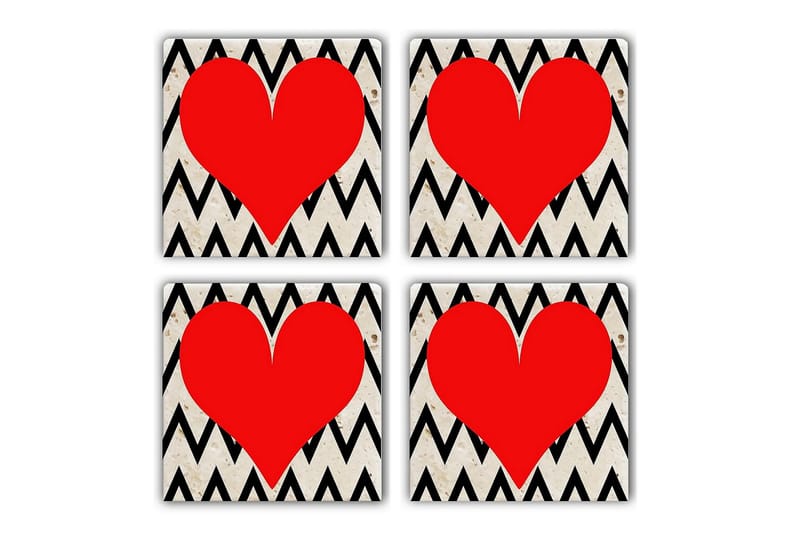 GLASUNDERLÄGG 4-pack Flerfärgad - Inredning & dekor - Dekor & inredningsdetaljer - Bordsdekoration - Glasunderlägg