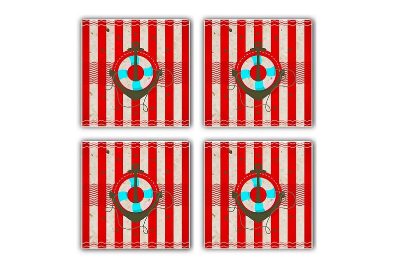 GLASUNDERLÄGG 4-pack Flerfärgad - Inredning & dekor - Dekor & inredningsdetaljer - Bordsdekoration - Glasunderlägg