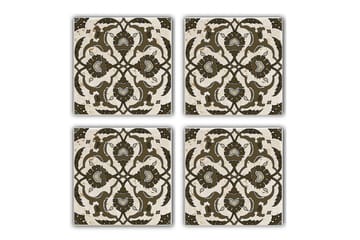 GLASUNDERLÄGG 4-pack Brun/Beige