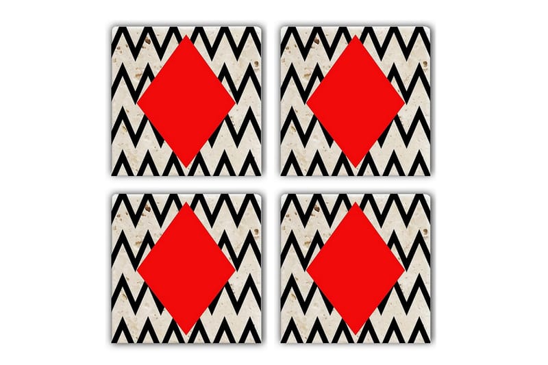 GLASUNDERLÄGG 4-pack Flerfärgad - Inredning & dekor - Dekor & inredningsdetaljer - Bordsdekoration - Glasunderlägg