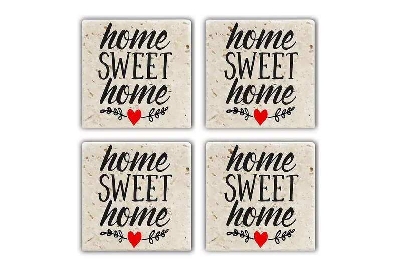 Glasunderlägg 4-pack, Flerfärgad