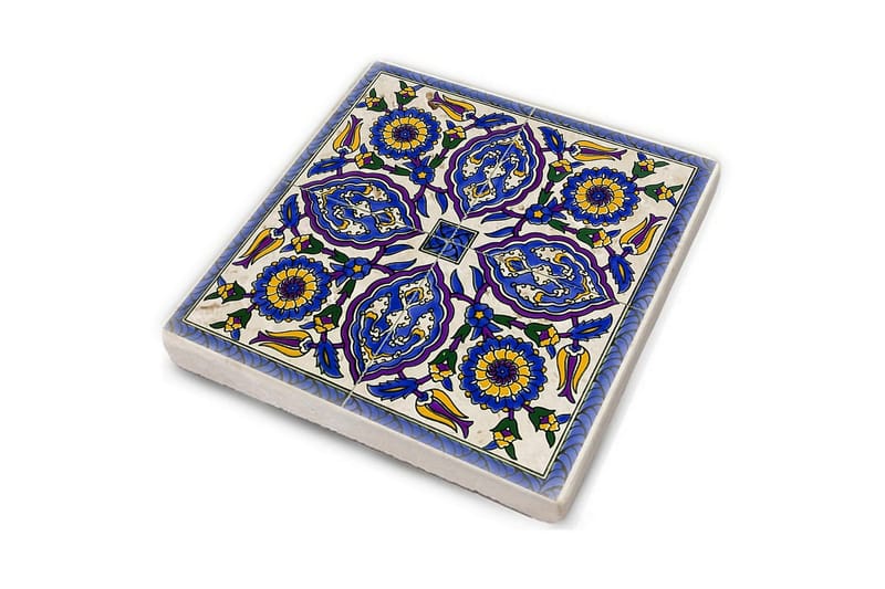 Glasunderlägg 4-pack - Blå/Gul - Inredning & dekor - Dekor & inredningsdetaljer - Bordsdekoration - Glasunderlägg