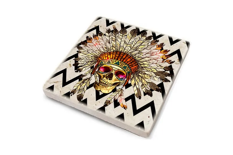 Glasunderlägg 4-pack - Flerfärgad - Inredning & dekor - Dekor & inredningsdetaljer - Bordsdekoration - Glasunderlägg