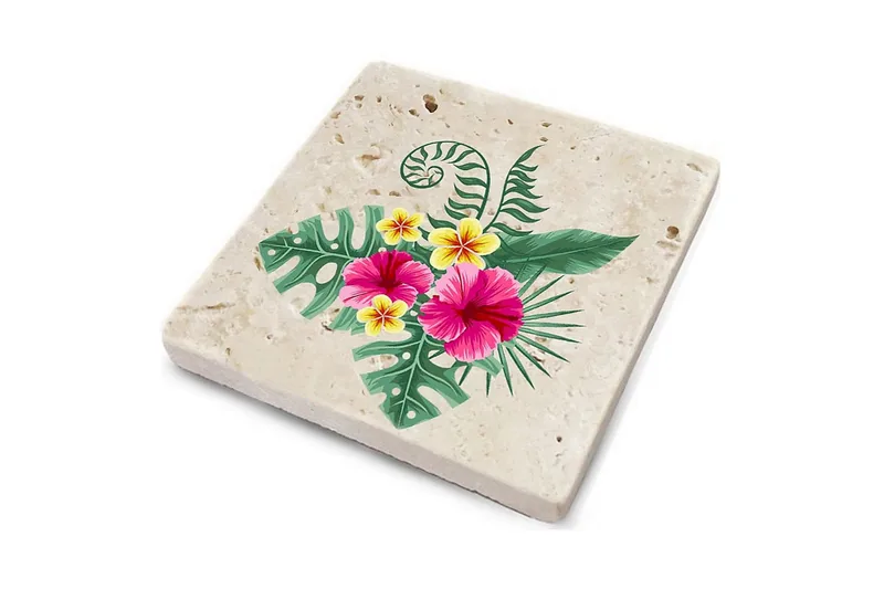 Glasunderlägg 4-pack - Flerfärgad - Inredning & dekor - Dekor & inredningsdetaljer - Bordsdekoration - Glasunderlägg