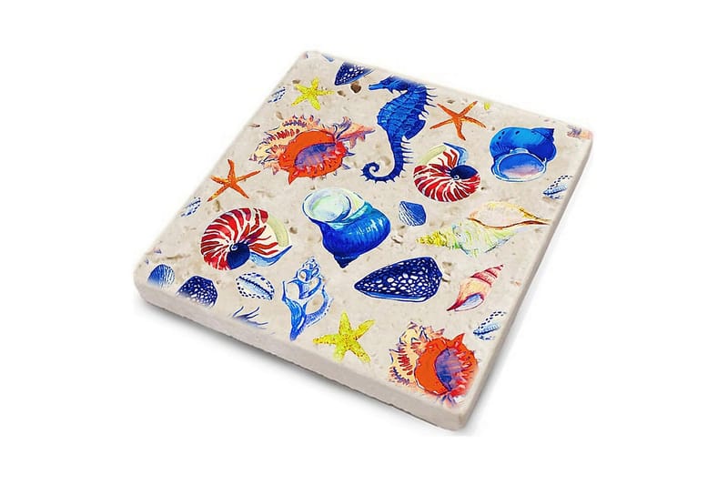 Glasunderlägg 4-pack - Flerfärgad - Inredning & dekor - Dekor & inredningsdetaljer - Bordsdekoration - Glasunderlägg