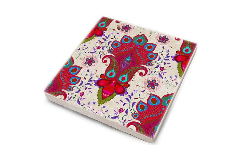 Glasunderlägg 4-pack - Flerfärgad - Inredning & dekor - Dekor & inredningsdetaljer - Bordsdekoration - Glasunderlägg