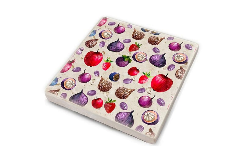 Glasunderlägg 4-pack - Flerfärgad - Inredning & dekor - Dekor & inredningsdetaljer - Bordsdekoration - Glasunderlägg