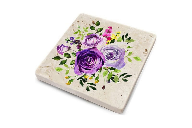 Glasunderlägg 4-pack - Flerfärgad - Inredning & dekor - Dekor & inredningsdetaljer - Bordsdekoration - Glasunderlägg