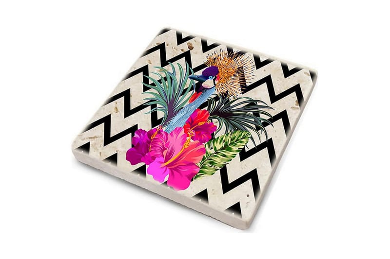 Glasunderlägg 4-pack - Flerfärgad - Inredning & dekor - Dekor & inredningsdetaljer - Bordsdekoration - Glasunderlägg