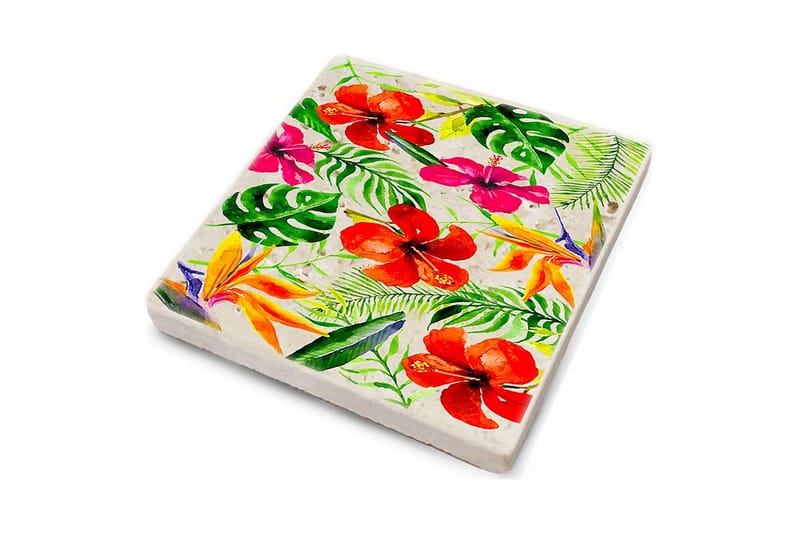 Glasunderlägg 4-pack - Flerfärgad - Inredning & dekor - Dekor & inredningsdetaljer - Bordsdekoration - Glasunderlägg