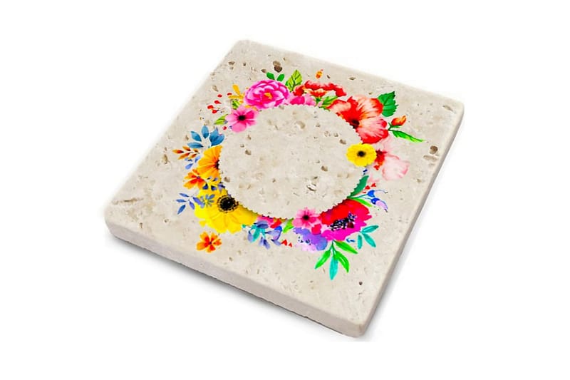 Glasunderlägg 4-pack - Flerfärgad - Inredning & dekor - Dekor & inredningsdetaljer - Bordsdekoration - Glasunderlägg