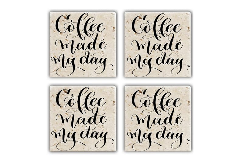 Glasunderlägg 4-pack - Flerfärgad - Inredning & dekor - Dekor & inredningsdetaljer - Bordsdekoration - Glasunderlägg