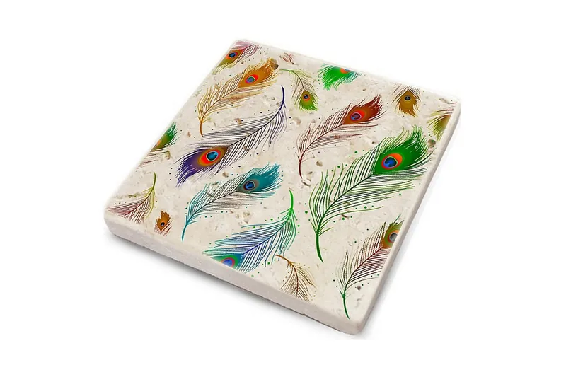 Glasunderlägg 4-pack - Flerfärgad - Inredning & dekor - Dekor & inredningsdetaljer - Bordsdekoration - Glasunderlägg