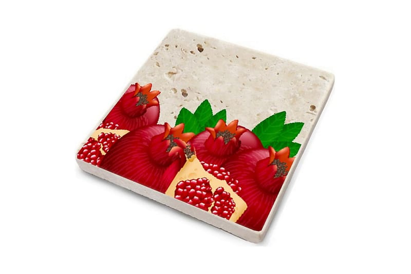 Glasunderlägg 4-pack - Flerfärgad - Inredning & dekor - Dekor & inredningsdetaljer - Bordsdekoration - Glasunderlägg