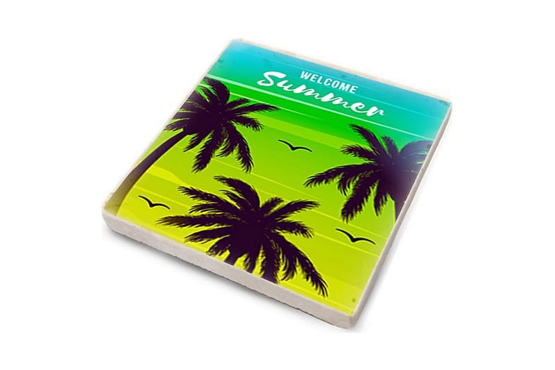 Glasunderlägg 4-pack - Flerfärgad - Inredning & dekor - Dekor & inredningsdetaljer - Bordsdekoration - Glasunderlägg