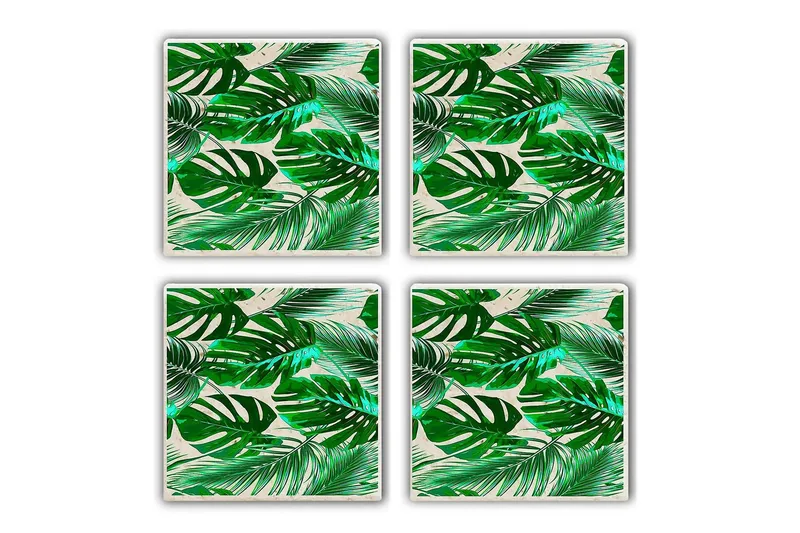 Glasunderlägg 4-pack - Flerfärgad - Inredning & dekor - Dekor & inredningsdetaljer - Bordsdekoration - Glasunderlägg