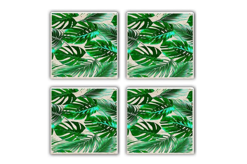 Glasunderlägg 4-pack - Flerfärgad - Inredning & dekor - Dekor & inredningsdetaljer - Bordsdekoration - Glasunderlägg