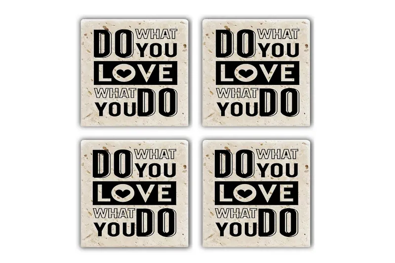 Glasunderlägg 4-pack - Flerfärgad - Inredning & dekor - Dekor & inredningsdetaljer - Bordsdekoration - Glasunderlägg