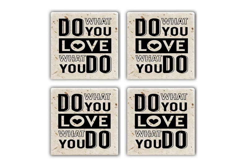 Glasunderlägg 4-pack - Flerfärgad - Inredning & dekor - Dekor & inredningsdetaljer - Bordsdekoration - Glasunderlägg