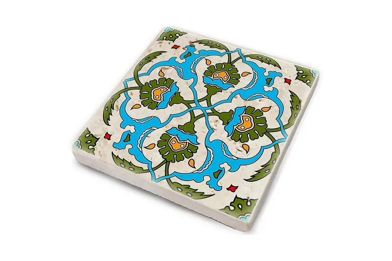 Glasunderlägg 4-pack - Turkos/Grön - Inredning & dekor - Dekor & inredningsdetaljer - Bordsdekoration - Glasunderlägg