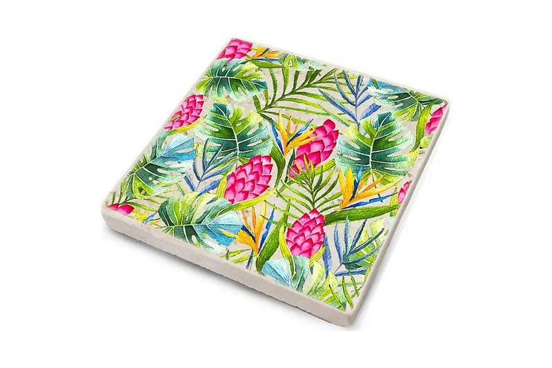 Glasunderlägg 4-pack - Flerfärgad - Inredning & dekor - Dekor & inredningsdetaljer - Bordsdekoration - Glasunderlägg