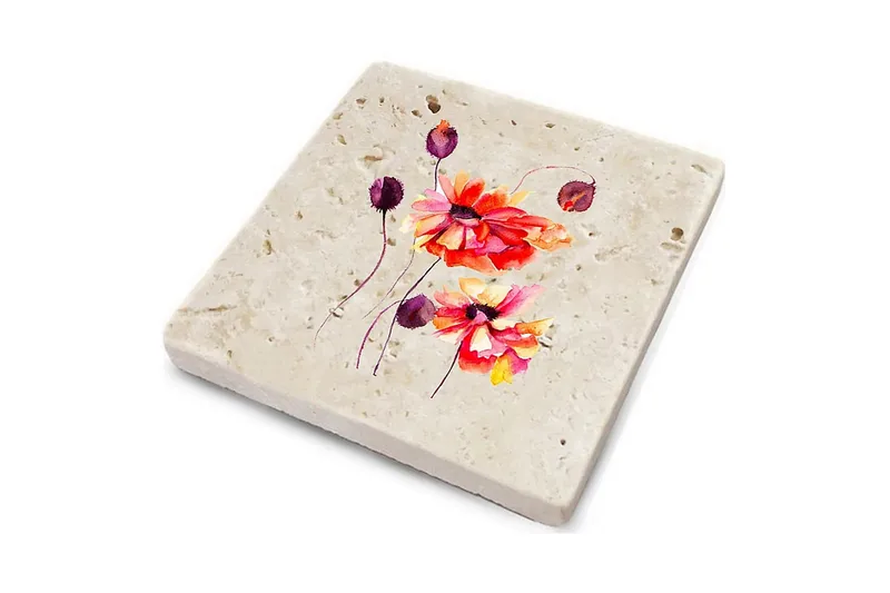 Glasunderlägg 4-pack - Flerfärgad - Inredning & dekor - Dekor & inredningsdetaljer - Bordsdekoration - Glasunderlägg