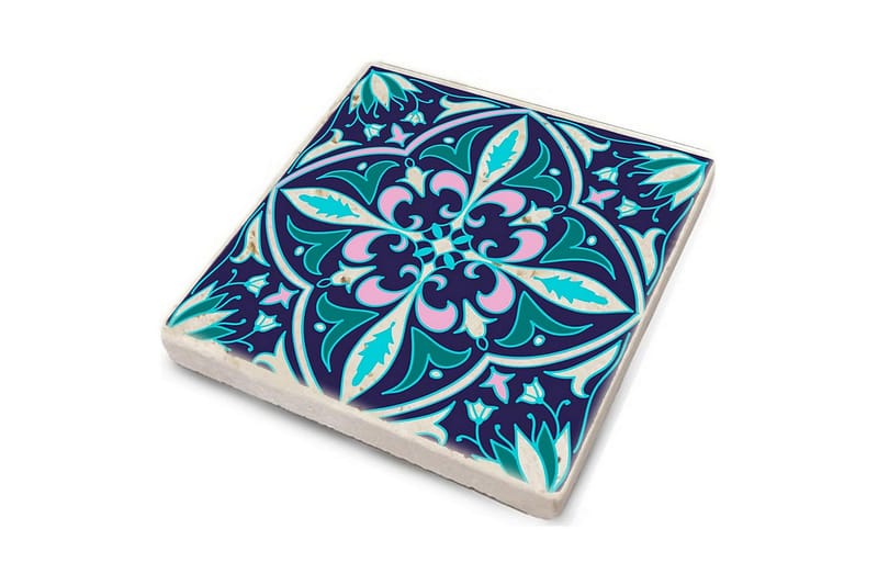 Glasunderlägg 4-pack - Mörkblå/Flerfärgad - Inredning & dekor - Dekor & inredningsdetaljer - Bordsdekoration - Glasunderlägg