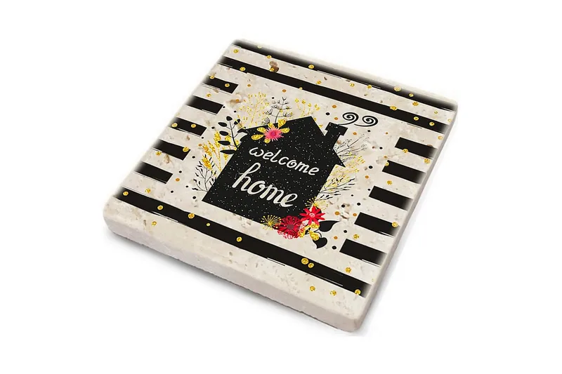 Glasunderlägg 4-pack - Flerfärgad - Inredning & dekor - Dekor & inredningsdetaljer - Bordsdekoration - Glasunderlägg