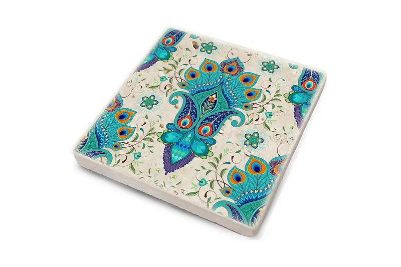 Glasunderlägg 4-pack - Flerfärgad - Inredning & dekor - Dekor & inredningsdetaljer - Bordsdekoration - Glasunderlägg