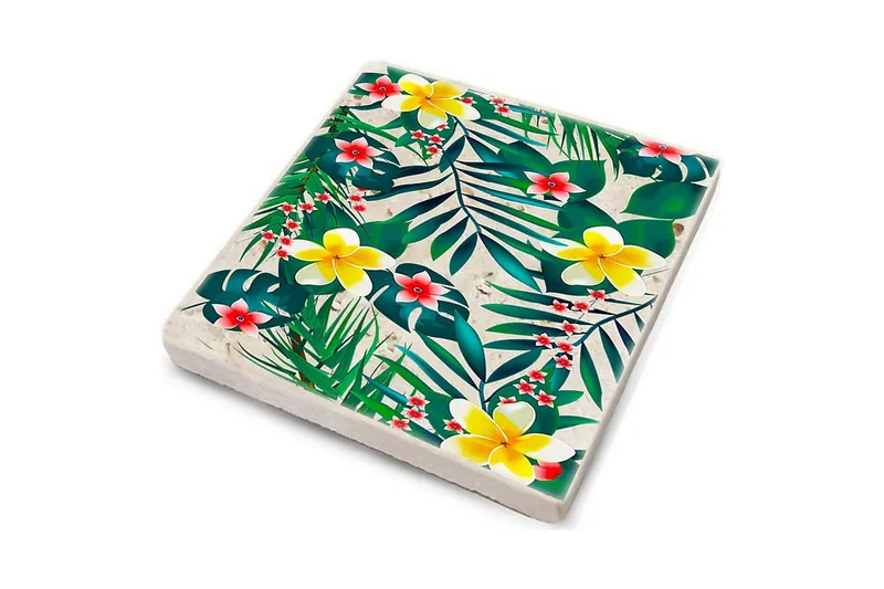 Glasunderlägg 4-pack - Flerfärgad - Inredning & dekor - Dekor & inredningsdetaljer - Bordsdekoration - Glasunderlägg