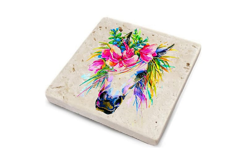 Glasunderlägg 4-pack - Flerfärgad - Inredning & dekor - Dekor & inredningsdetaljer - Bordsdekoration - Glasunderlägg