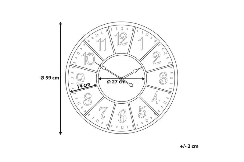 Boswil Väggklocka 59 cm - Flerfärgad - Inredning & dekor - Dekor & inredningsdetaljer