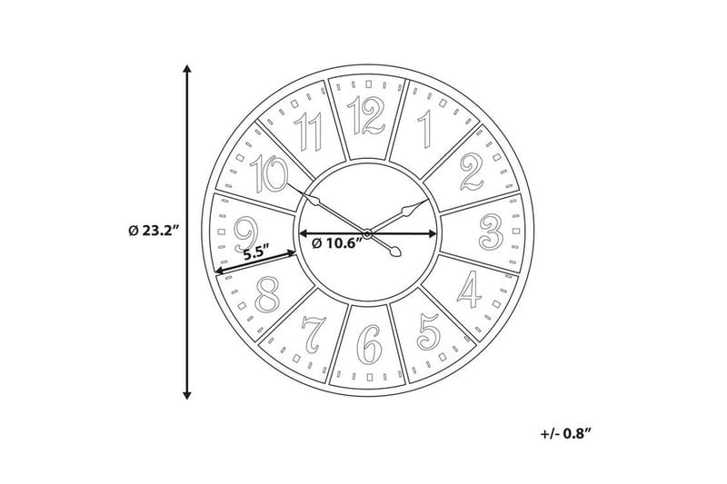 Boswil Väggklocka 59 cm - Flerfärgad - Inredning & dekor - Dekor & inredningsdetaljer