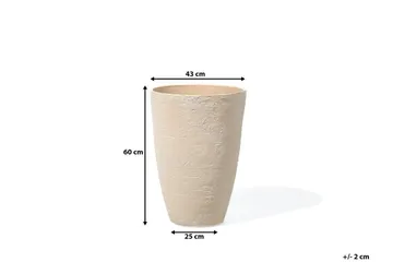 Camia Kruka 43 cm - Beige - Inredning & dekor - Trädgårdsdekoration - Utomhuskrukor - Blomkrukor