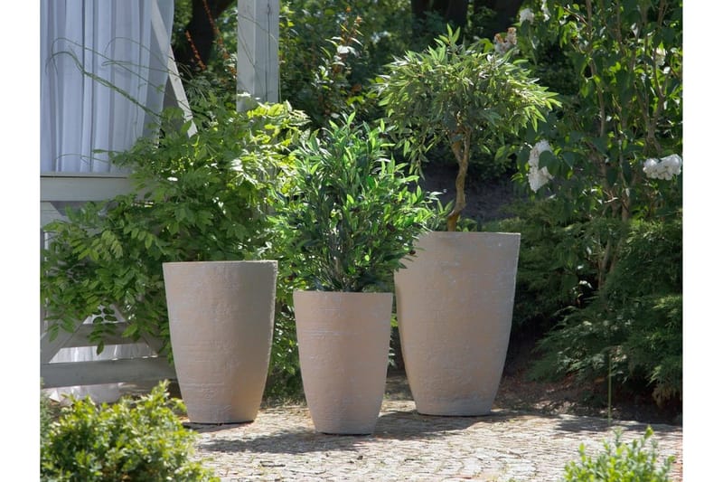 Camia Kruka 43 cm - Beige - Inredning & dekor - Trädgårdsdekoration - Utomhuskrukor - Blomkrukor
