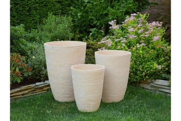 Camia Kruka 51 cm - Beige - Inredning & dekor - Trädgårdsdekoration - Utomhuskrukor - Blomkrukor