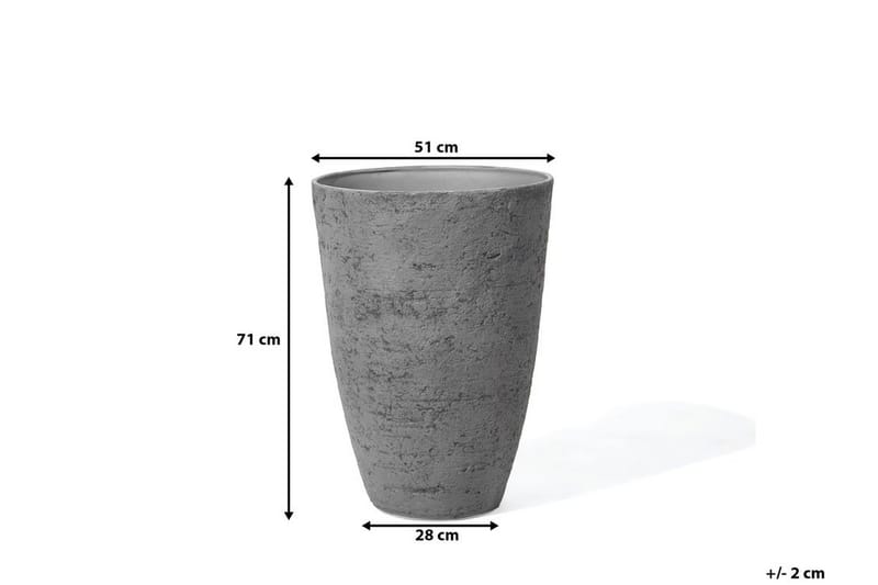 Camia Kruka 51 cm - Grå - Inredning & dekor - Trädgårdsdekoration - Utomhuskrukor - Blomkrukor