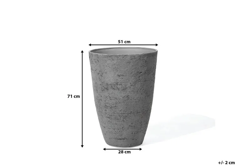 Camia Kruka 51 cm - Grå - Inredning & dekor - Trädgårdsdekoration - Utomhuskrukor - Blomkrukor